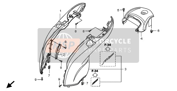 Honda SH300 2010 BODY COVER for a 2010 Honda SH300